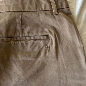 All Saints Brown Chino Pants with Subtle Embroidered Logo